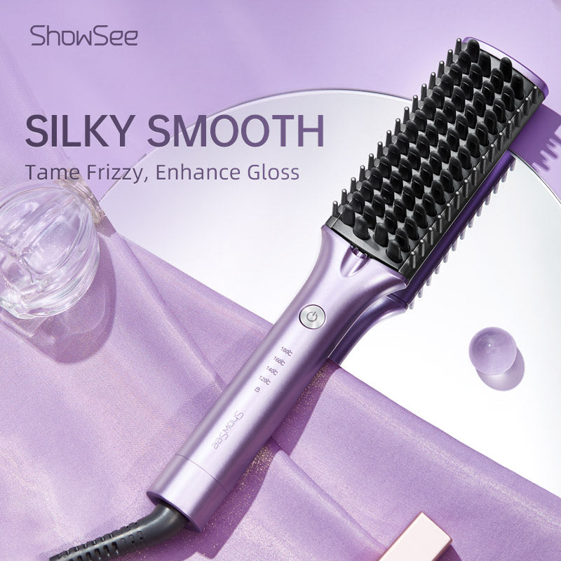 Showsee E1 Negative Ion Hair Straightening Brush Hyselec